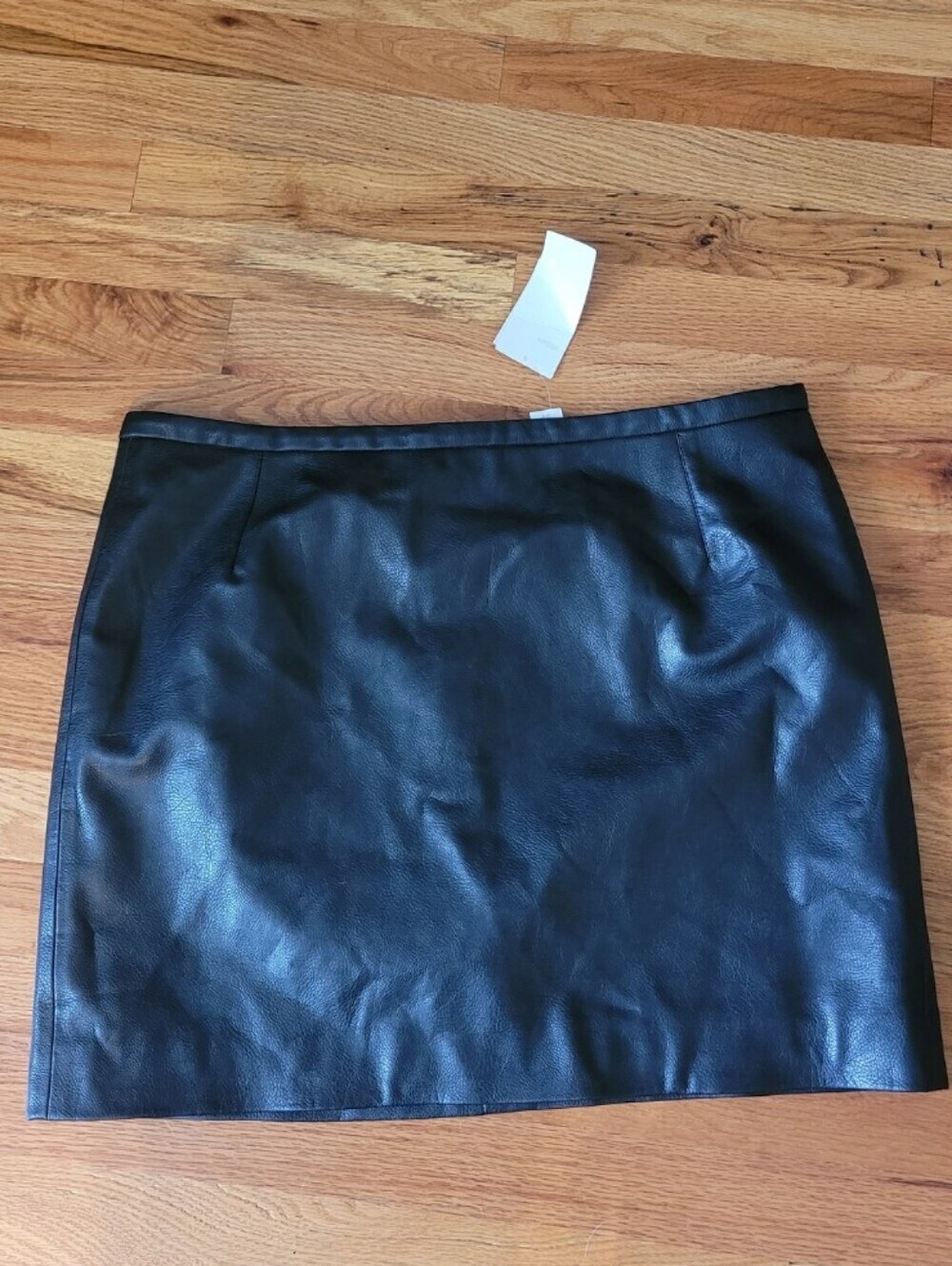 H&M Black Vegan Leather Mini Skirt Bimbo Core Biker Core Y2k Mobwife